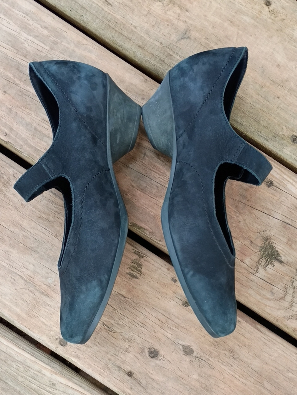 Arche Black Suede Mary Janes US 7.5 EU 38.5 - Picture 4 of 12